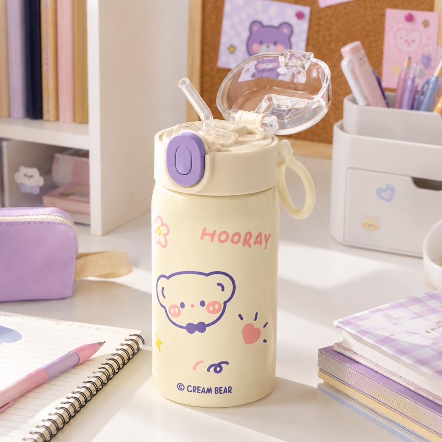 Cream Bear 保温水壶 350ml 304不锈钢 防漏设计