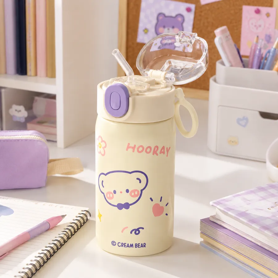 Cream Bear 保温水壶 350ml 304不锈钢 防漏设计