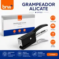 BRW 金属订书机 GP7001，适用于26/24号订书钉，14厘米，耐用设计，适合办公使用