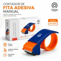 Oásis 手动胶带切割器，型号 OIA-8231，适用于日常使用，最大切割长度 5 cm，安全高效，配有柔软轮子。