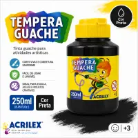 Acrilex 多色水粉颜料 250ml 艺术活动专用