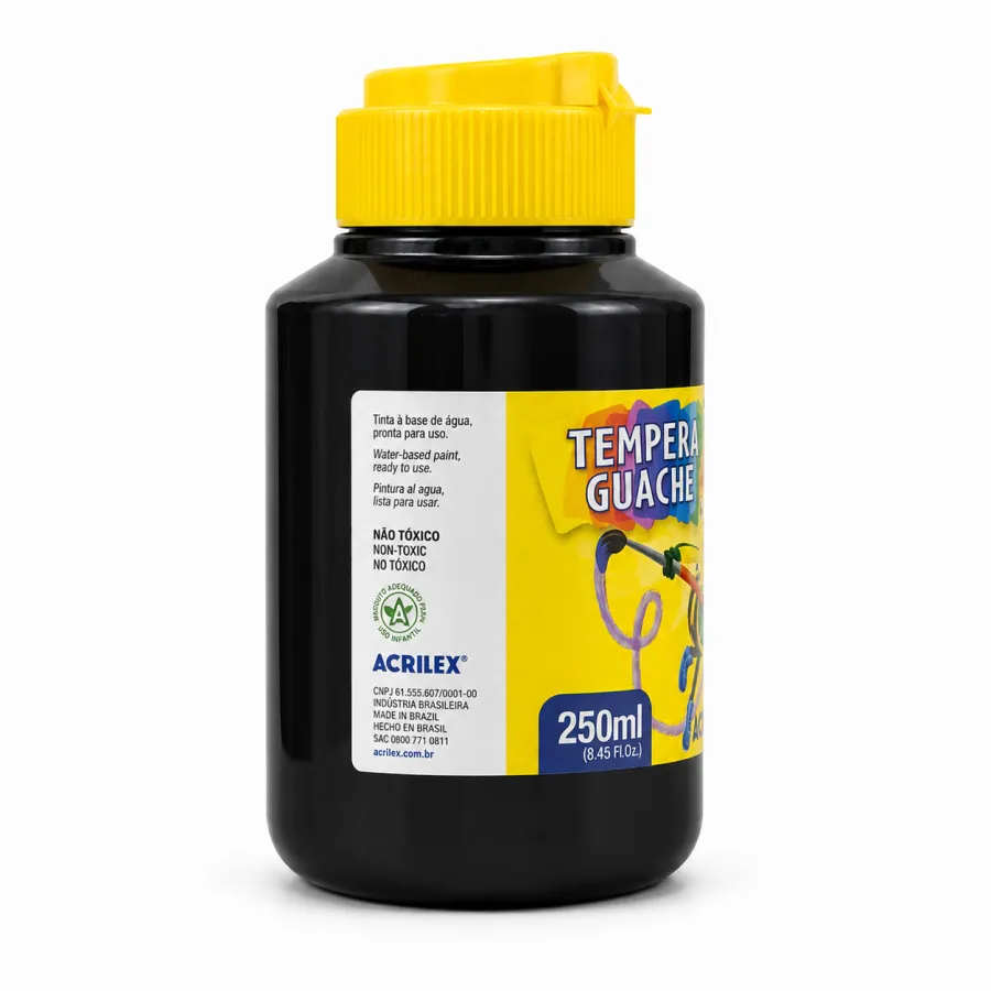 Acrilex 多色水粉颜料 250ml 艺术活动专用