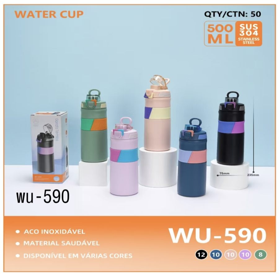 水杯 WU-590 不锈钢 500ml 多色可选
