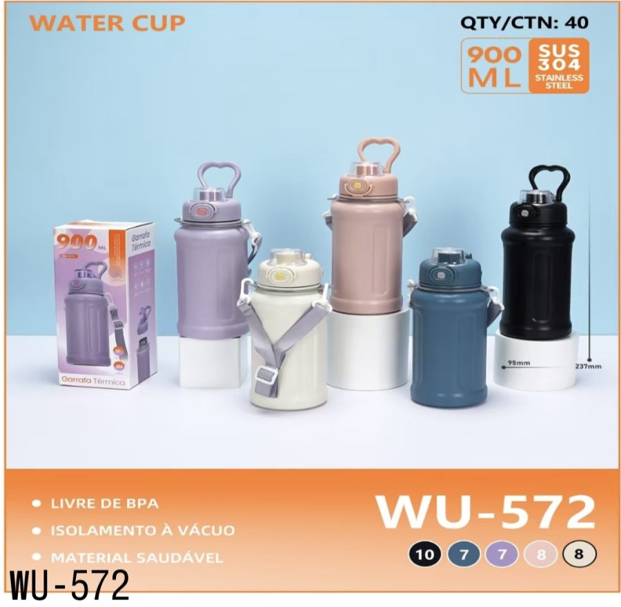 wu-572 水杯 SUS 304不锈钢 900毫升 多色可选 BPA免费