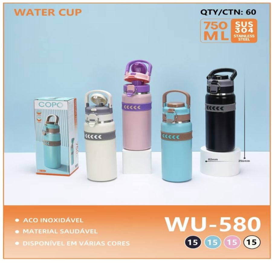 wu-580 水杯 COPO 750ml 不锈钢 适合多种颜色