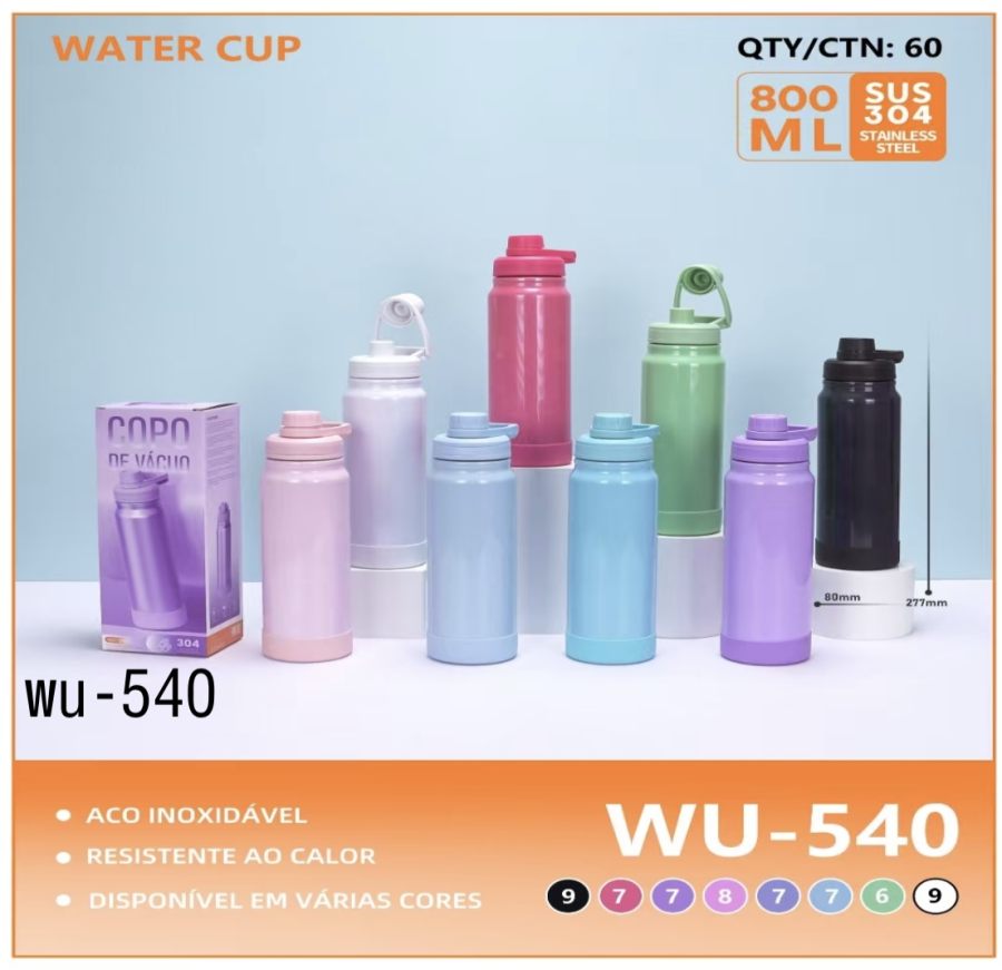 不锈钢水杯 WU-540 800ml 多色可选