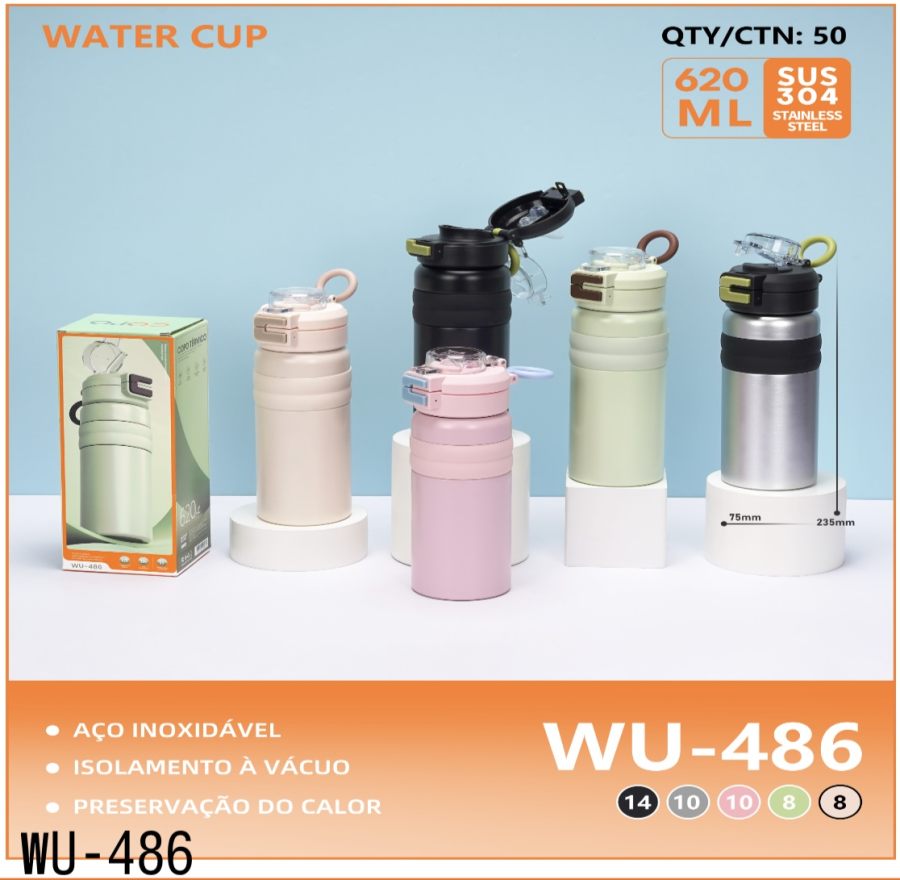 WU-486 不锈钢水杯 620ml 隔热保温 适合户外旅行