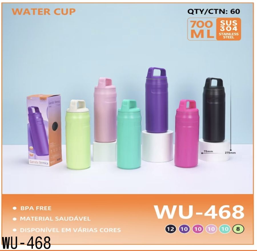 水杯 WU-468 700ML 不锈钢 BPA免费 多色可选