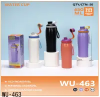 wu-463 不锈钢保温水杯 650ML 适合户外运动 多色可选