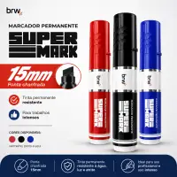 BRW超级马克记号笔 15mm 颜色：红色、黑色、蓝色，耐用，适合超市写促销价格