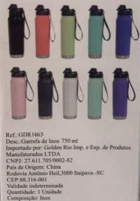 GDR-1463 不锈钢水瓶 750ml，Golden Rio，适合户外运动，颜色多样