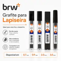 BRW 铅笔芯 适用于绘画与书写 规格：0.7mm、0.9mm、2.0mm、3.0mm