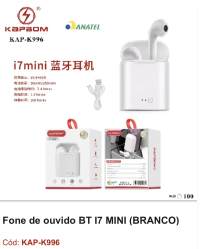KAPBOM i7mini 蓝牙耳机，白色，30小时续航，适用于各种设备