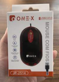 ONEX 有线鼠标 JP-2514，USB 2.0/3.0，高品质光学，红色