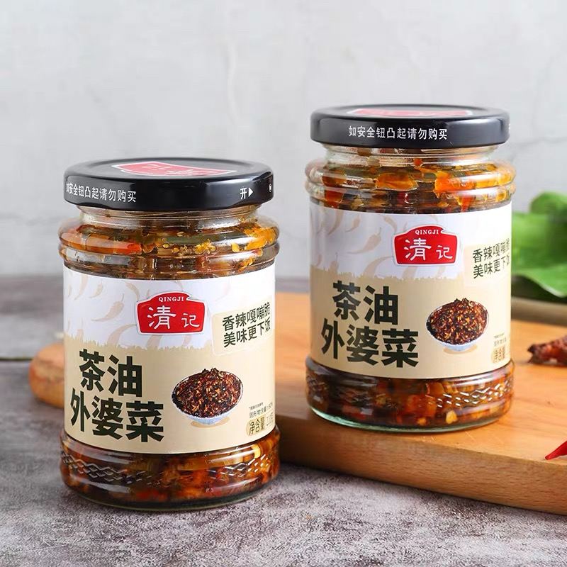清记茶油外婆菜210克