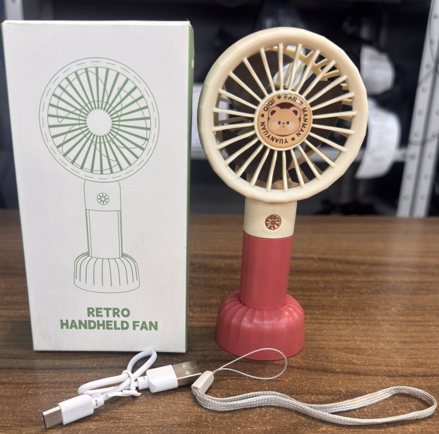 复古手持风扇 USB充电便携风扇