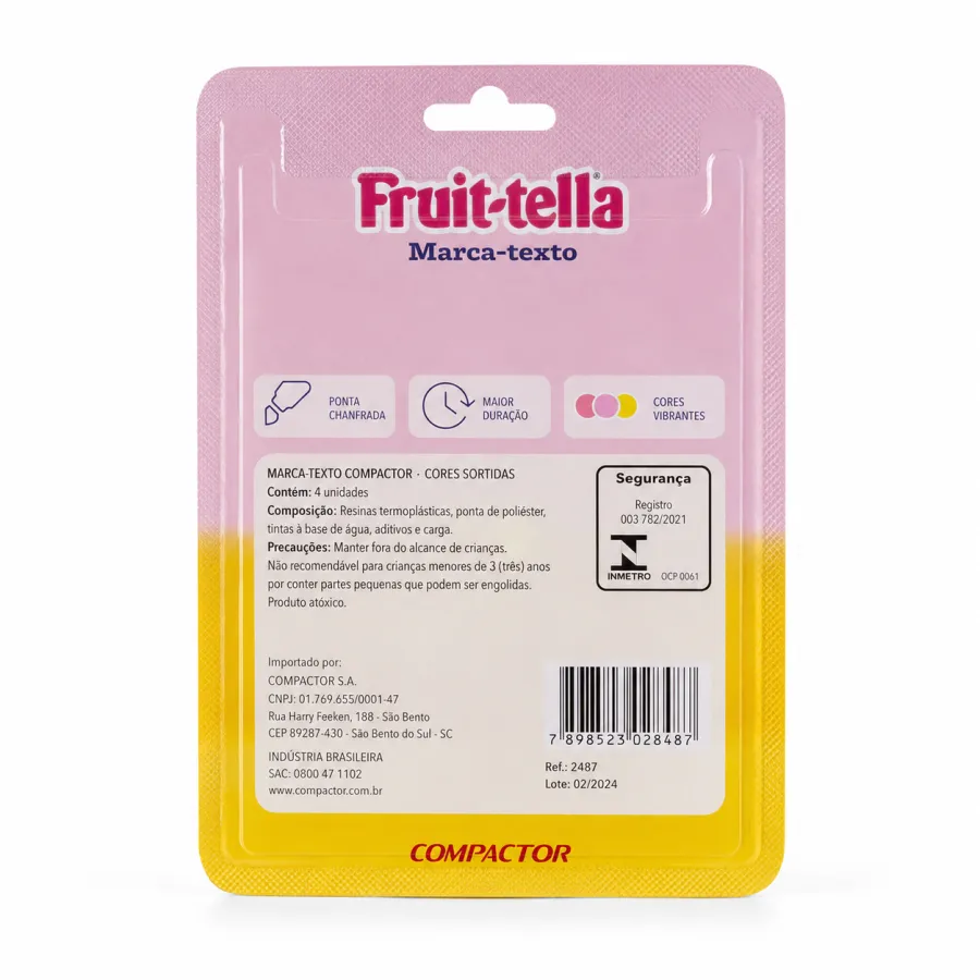 Fruit-tella 高亮笔 4色套装 适合学校、学习和办公