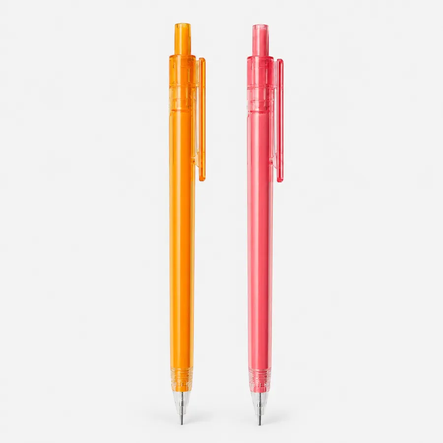 自动铅笔 0.7mm，轻便舒适，透明塑料，侧夹，适合学校和办公室，双色可选