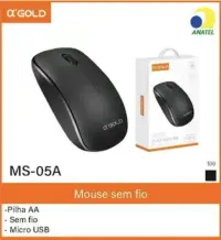 MS-05A α-GOLD 无线鼠标，黑色，支持AA电池，Micro USB接口