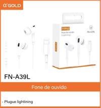 αGOLD FN-A39L Lightning耳机，白色，适用于苹果设备