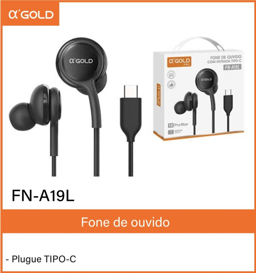 α'GOLD FN-A19L 有线耳机 Type-C接口 黑色