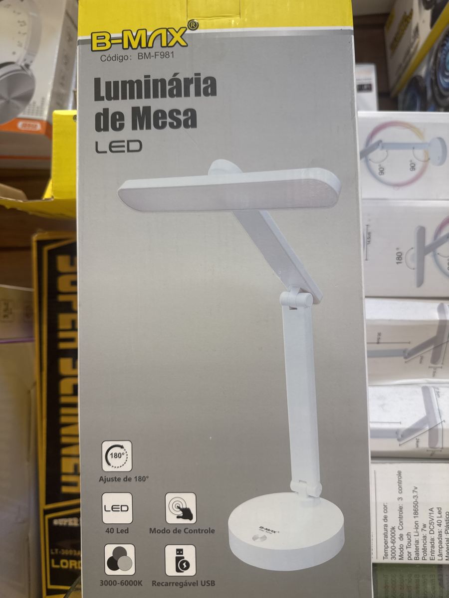 B-MAX LED台灯，180度调节，40颗LED灯珠，3000-6000K色温，USB充电
