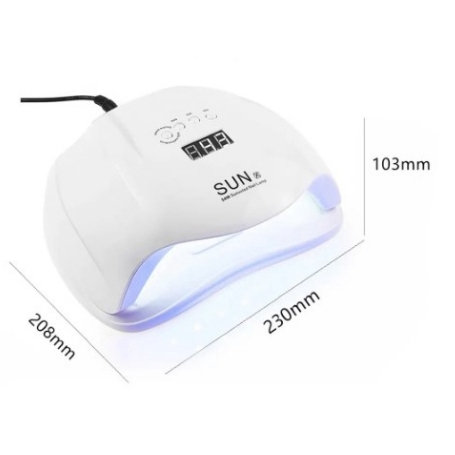 Cabine Sun X 54W LED UV Bivolt Unhas Gel BRANCO