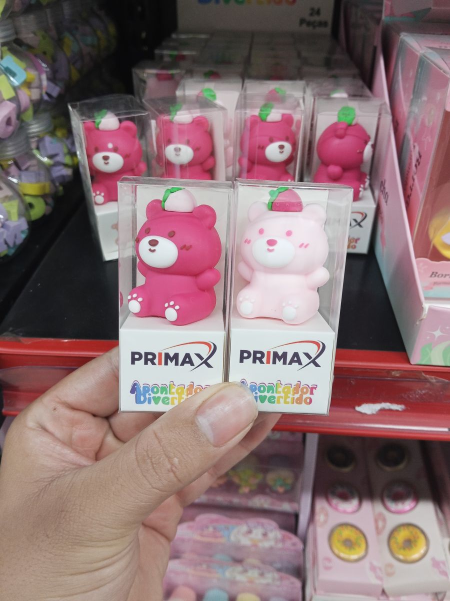 PRIMAX可爱熊猫卷笔刀，粉色和红色两款，适合学生和办公使用