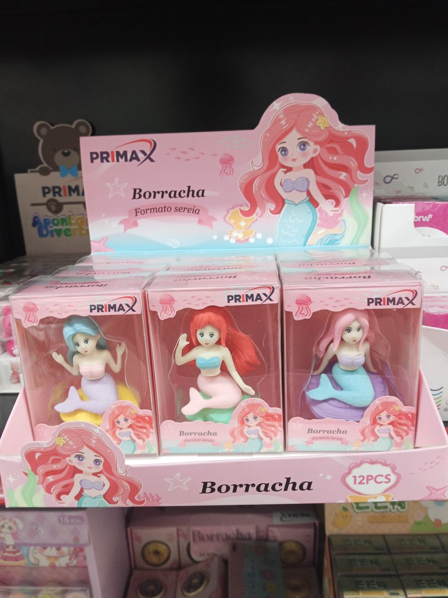 PRIMAX美人鱼橡皮擦套装 12个/盒 多色可选
