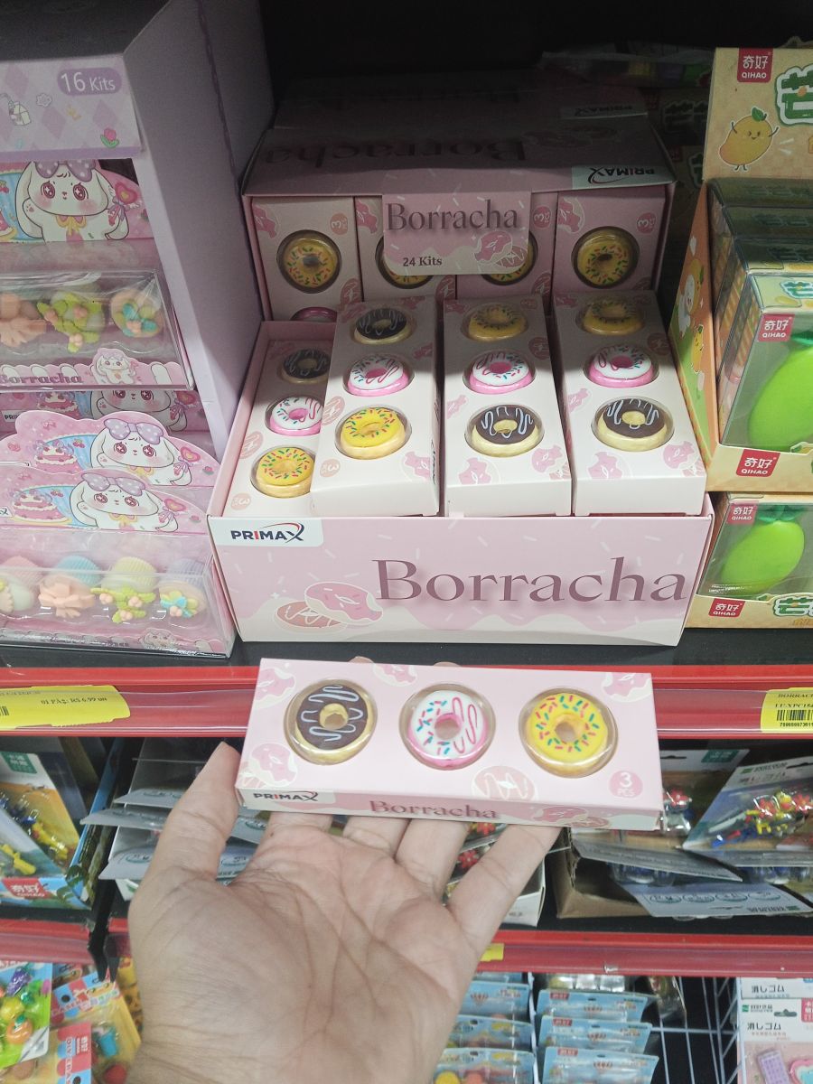 PRIMAX Borracha 橡皮尺子 甜甜圈造型 24个装