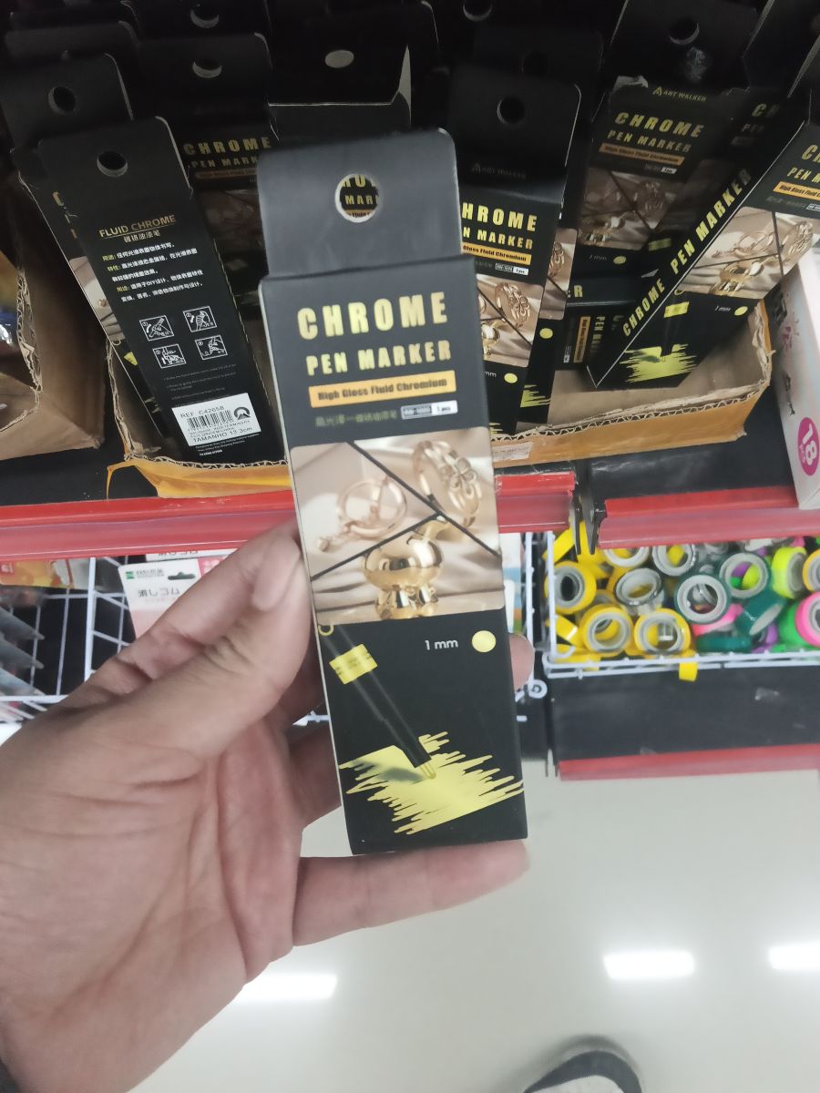 铬色笔记马克笔 1mm 适用于多种表面