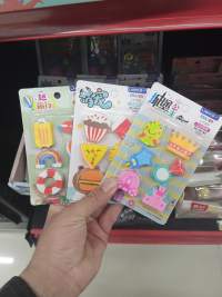 兰威创意橡皮尺子套装，卡通造型，适合学生文具，3款不同图案