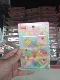 奇好 DIY 蛋糕橡皮擦 6个装 彩色可爱造型