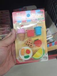 创意橡皮擦套装 10件 DIY水果甜点造型 学生文具