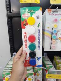 Goller水彩水粉颜料套装，6色，适合学生使用