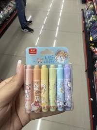 天浩 I Like 可爱荧光笔6支装，适合绘画标记，多色可选