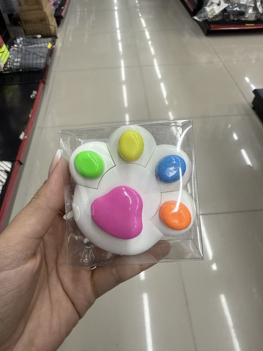 宠物爪形荧光笔，五色可选，适合文具用品