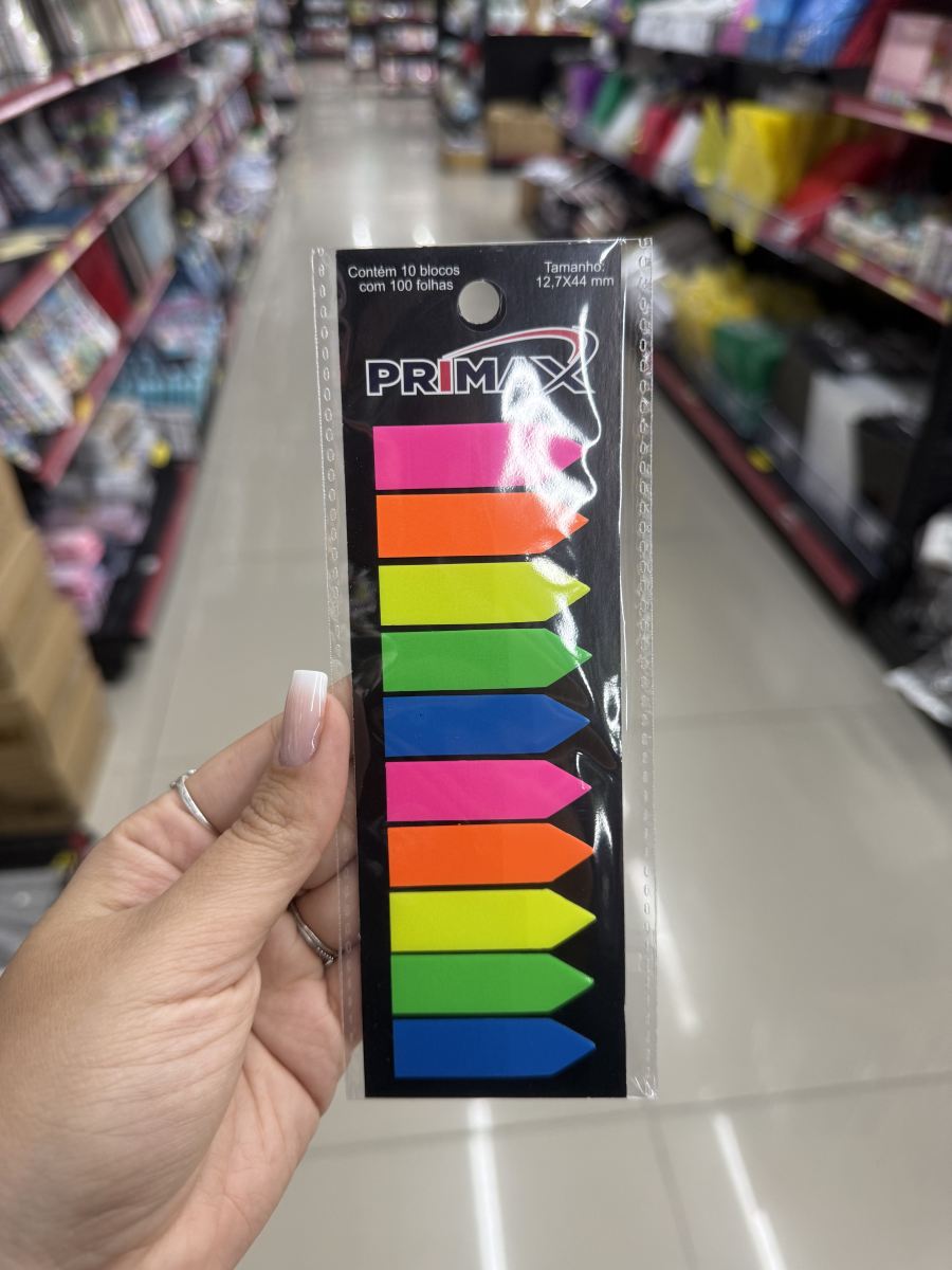 PRIMAX 彩色便签纸 100片 6种颜色 适用于标记和分类