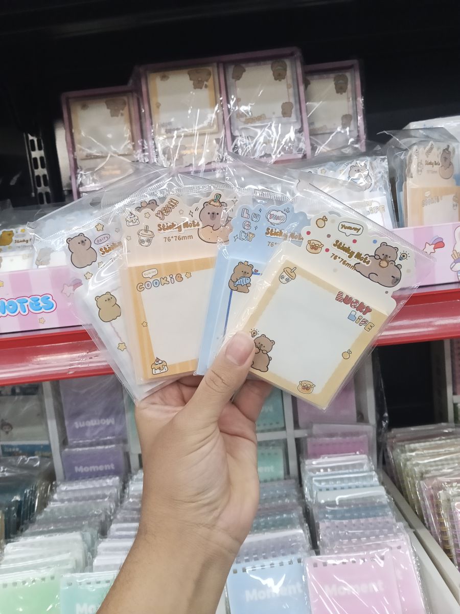 可爱卡通便签纸 76x76mm 4款设计