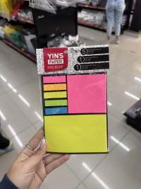 YIN'S纸质便签纸 5种颜色 自粘式 便利贴 适用于办公学习