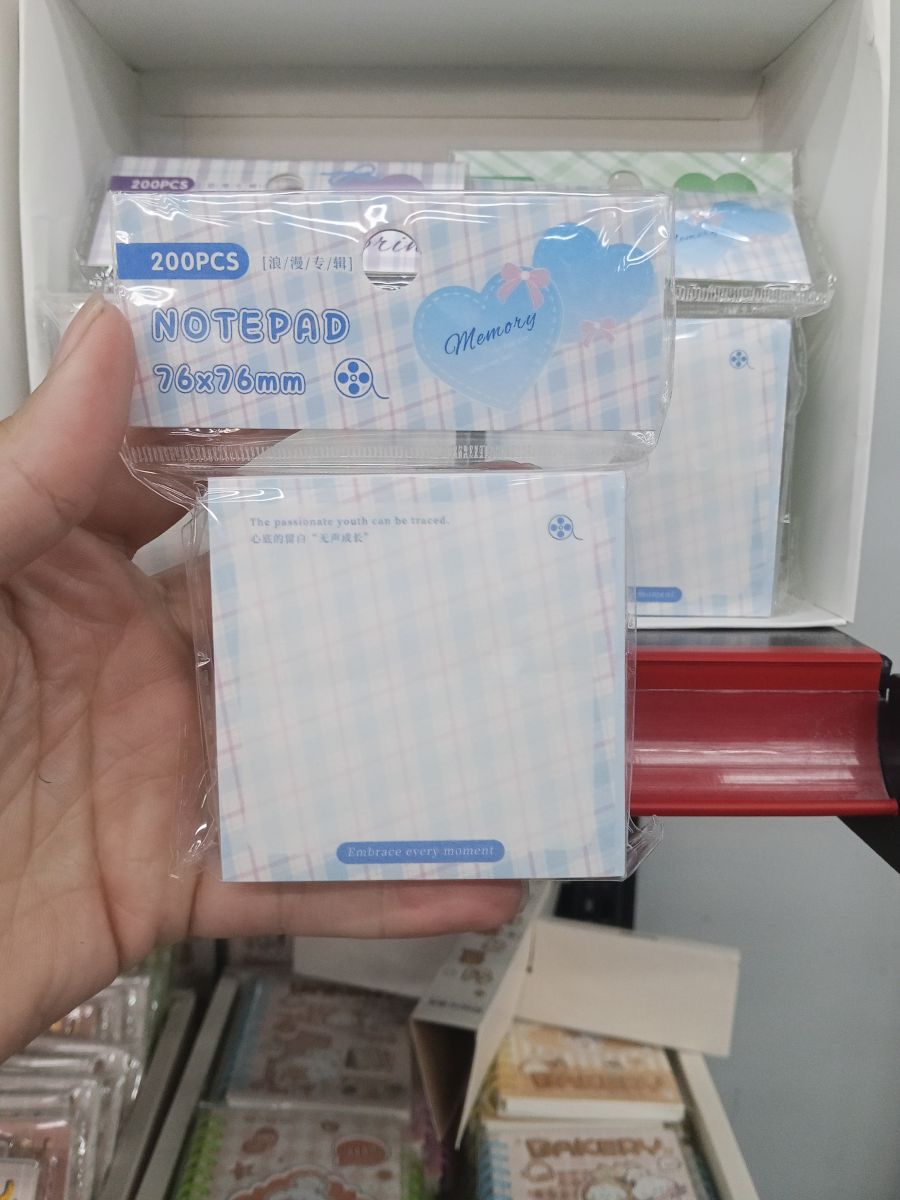 便签纸 200张 76x76mm 方形 可爱印刷