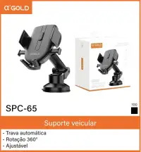 α-GOLD SPC-65 汽车支架，自动锁定，360°旋转，适用于各种手机
