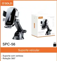 α GOLD SPC-56 车载手机支架，吸盘式，360度旋转