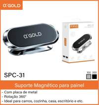 α GOLD SPC-31 磁性支架，360°旋转，适用于汽车、家居、办公室等