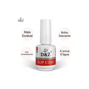 Top coat Unha de gel D&Z Selante finalizador 15ml