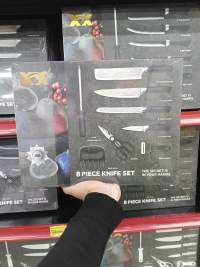 XX品牌8件套刀具套装，包含厨刀、剪刀、削皮器，适合各种切割需求