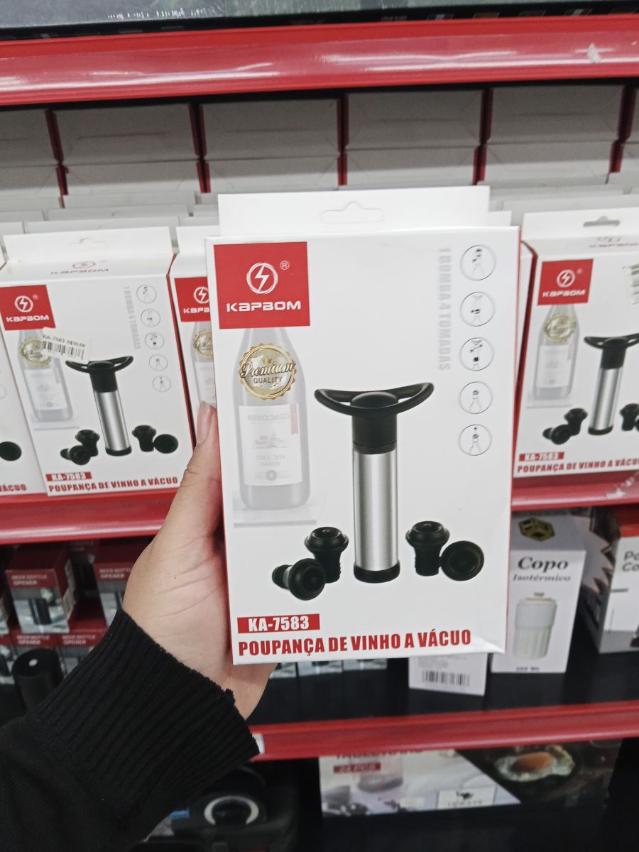 KAPDOM KA-7583 真空酒瓶保鲜器，适用于红酒和白酒，防止氧化，保持新鲜