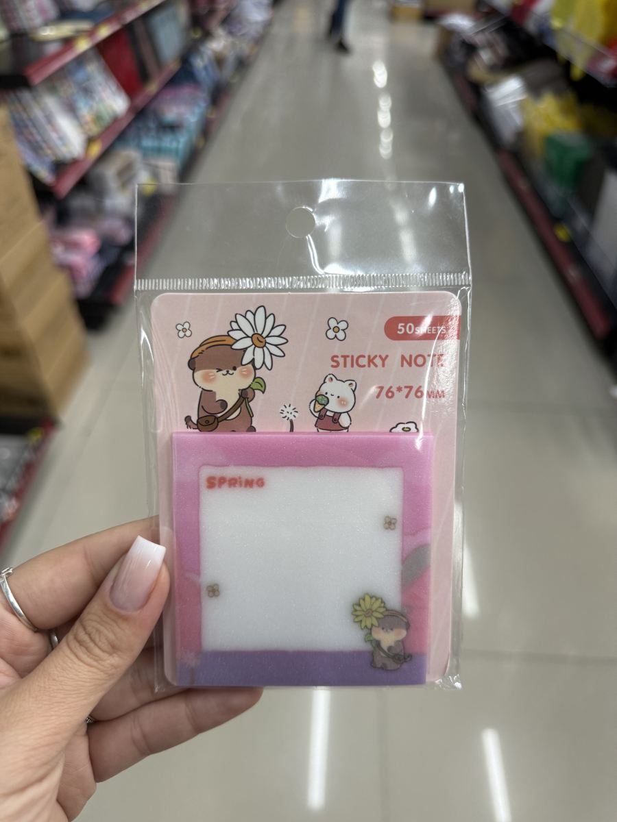 春季可爱卡通便签纸 76x76mm 50张