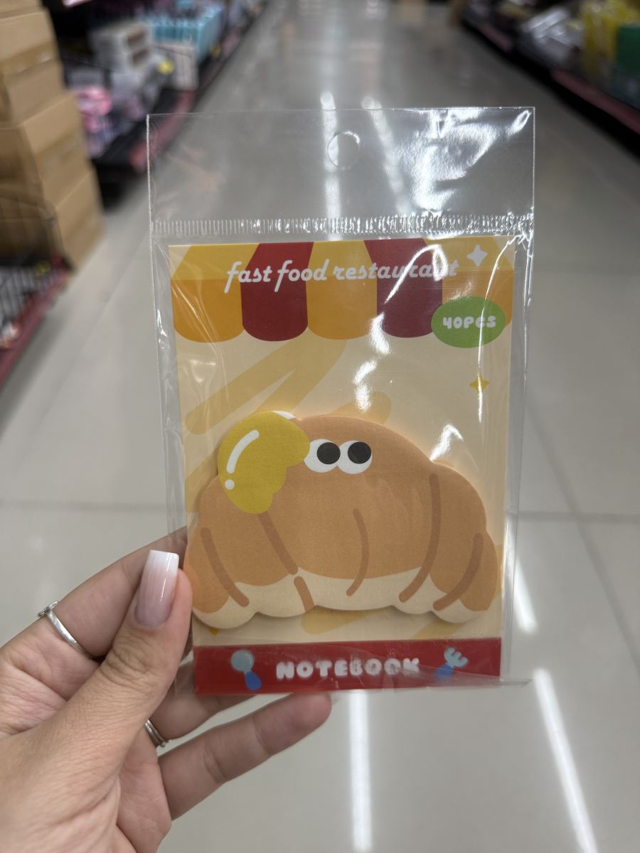快餐造型便签本 40张 可爱卡通设计