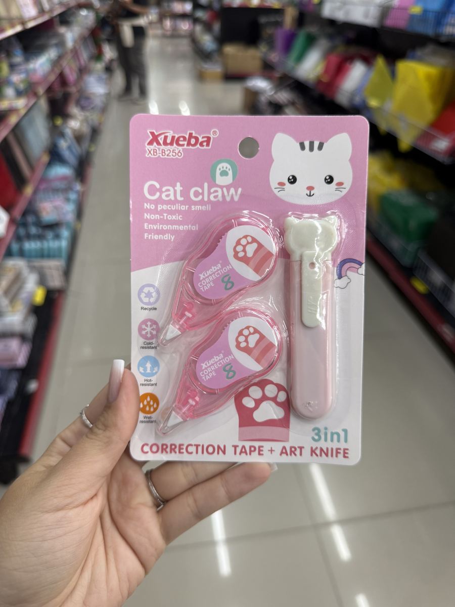 3件套猫咪造型修正带套装